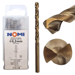 Wiertło do metalu kobaltowe 10 szt. 5,2mm hrc co Nomi do stali tworzyw aluminium