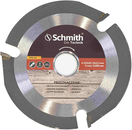 TARCZA DO CIĘCIA DREWNA 125mm SCHMITH SPD-01