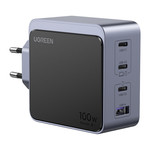 Ładowarka sieciowa Ugreen Nexode S (Air) 100W, 3x USB-C, USB (szara)