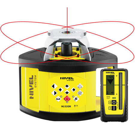 Niwelator laserowy obrotowy Nivel NL520R DIGITAL Zestaw statyw + łata