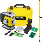 Laser krzyżowy (zielony) 4x360 Nivel System CL4G + tyczka zestaw