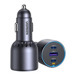 Ładowarka samochodowa Ugreen EC703, USB + 2x USB-C, 75W (czarna)