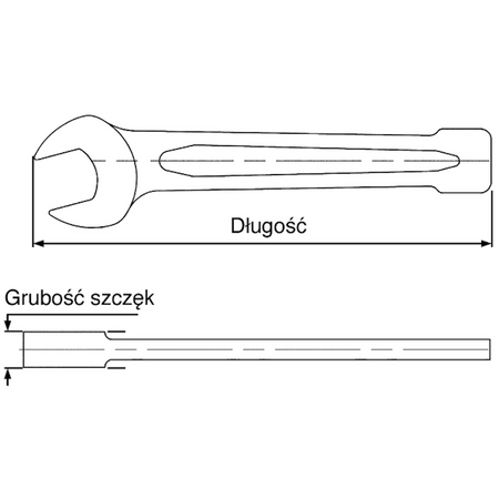 KLUCZ PŁASKI UDAROWY 36mm TENG TOOLS 160740502