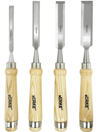 Dłuta do drewna CRV zestaw 10-25mm Verke V05078