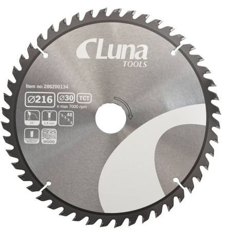 Piła tarczowa standard TCT 216x3mm Luna 286200134