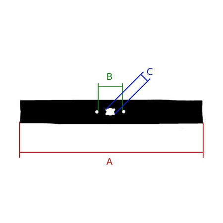 Nóż tnący do kosiarki uniwersalny MTD 43 cm 17" Briggs & Stratton