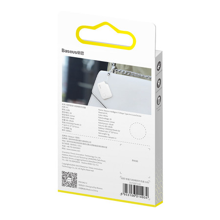 Lokalizator Bluetooth Baseus T2 ze smyczą (biały)