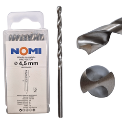 Wiertło do metalu 10 szt. 4,5mm Nomi hrc vector do stali tworzyw drewna żeliwa
