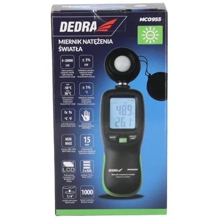 Miernik natężenia światła Dedra MC0955