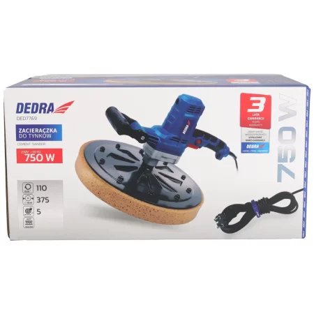 Zacieraczka do tynków 750W, 375mm Dedra DED7769