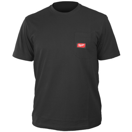 Koszulka czarna XXL z kieszonką z krótkim rękawem Milwaukee 4932493007
