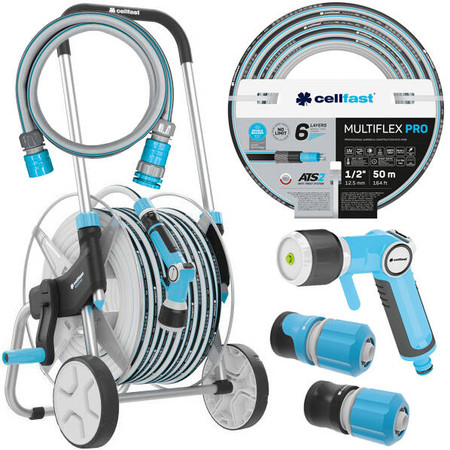 Zestaw Wózek Wąż Ogrodowy 1/2'' 50m Explorer Cellfast 55-060