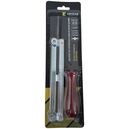 Zestaw do ostrzenia łańcucha 4,8mm - prowadnik, pilnik, uchwyt 