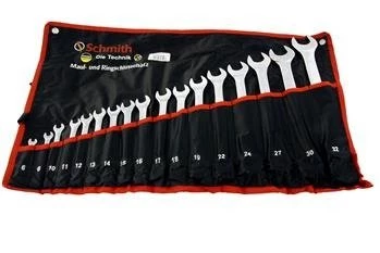 Klucze płasko-oczkowe 17szt Schmith SQKPO-02