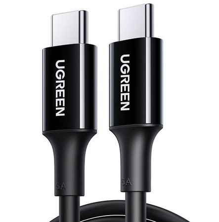 Kabel USB-C do USB-C UGREEN US300, 100W, 5A, 2m (czarny)