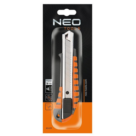 NÓŻ Z OSTRZEM ŁAMANYM 18mm NEO 63-011