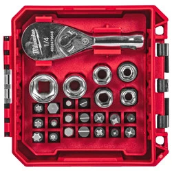 Zestaw nasadek bitów z grzechotką 1/4'' 25szt Milwaukee 4932499470