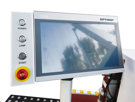 Okleiniarka krawędziowa ze wstępnym frezowaniem, zarabianiem naroży OPTIMAT LOGICA 7, cyklina promieniowa, cyklina płaska (klejowa), system natryskowy, polerka, PUR/EVA