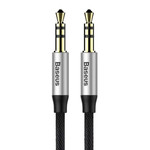 Kabel audio mini jack 3,5mm AUX Baseus Yiven 1m (czarno-srebrny)
