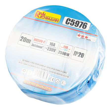 Przedłużacz 20m 3x1,5 H05VV-F Richmann C5976
