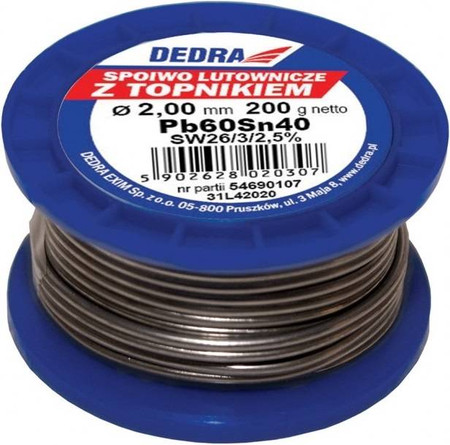 LUT Z TOPNIKIEM 2,0mm DEDRA 31L42020