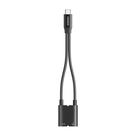 Karta dźwiękowa Ugreen CM821, USB-C do 2x USB-C (czarna)