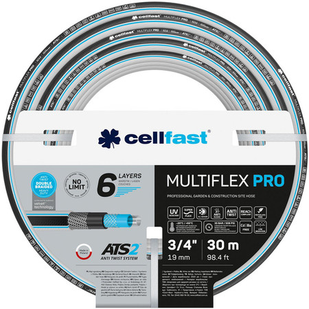 Wąż Ogrodowy Multiflex PRO 3/4" 30m 6-Warstwowy Cellfast 13-821