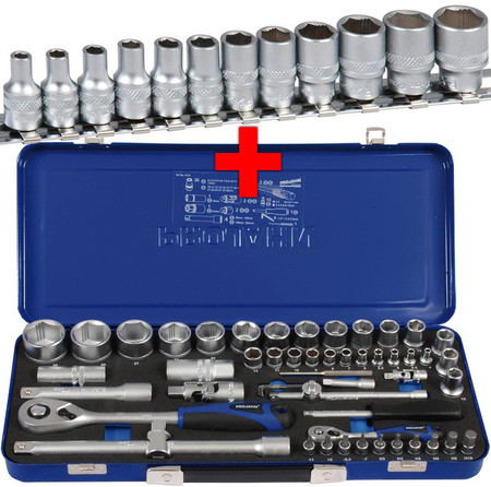 BOT ZESTAW NASDEK 1/2" XI-ON 23EL. + ZESTAW NASADEK 1/4" XI-ON NA SZYNIE 12 EL.4121+4109