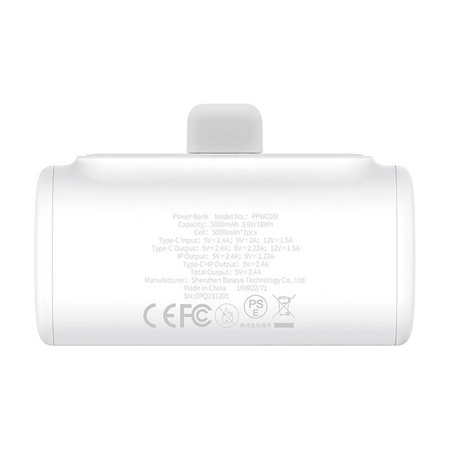 Powerbank OS-Baseus Compact IP 5000mAh 20W (biały)