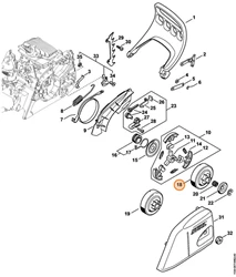 STIHL BĘBEN SPRZĘGŁA PIŁY MS, koło napędu łańcucha 3/8" Picco 6Z 1123-640-2073