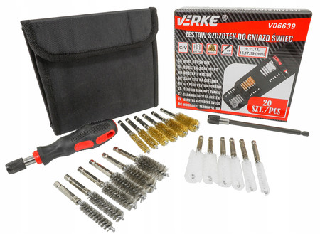 Szczotki do czyszczenia gniazd wtryskiwaczy świec żarowych Verke V06639