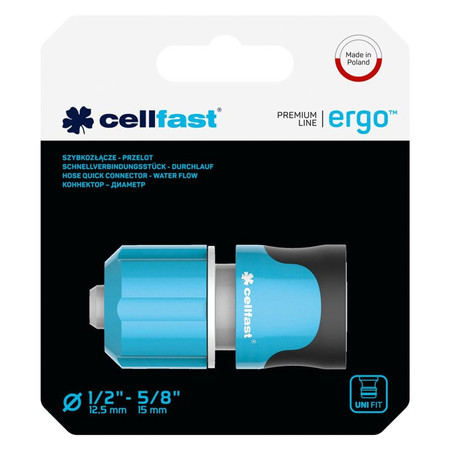 Szybkozłącze Przelot 1/2'' - 5/8'' ERGO Cellfast 53-130