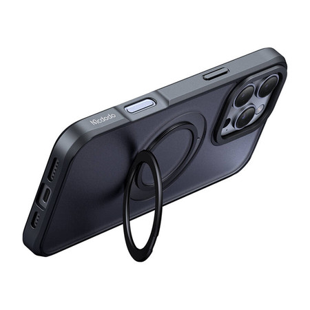 Etui McDodo PC-4932 MagSafe dla iPhone 16 Pro z stojakiem (czarne)