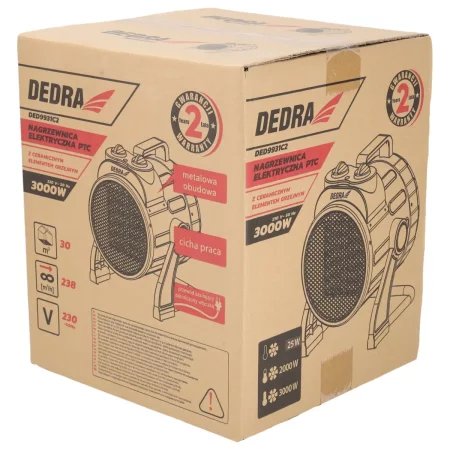 Nagrzewnica elektryczna 3,0 kW 230V Dedra DED9931C OKRĄGŁA