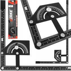 Kątownik kątomierz nastawny 0-180° 230x500mm Verke V06159