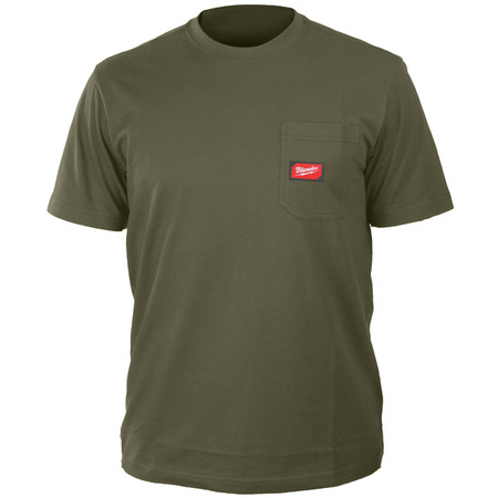 Koszulka zielona L z kieszonką z krótkim rękawem Milwaukee 4932493020