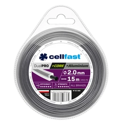 Żyłka tnąca do kosy z rdzeniem 2,0 mm 15m kwadrat CELLFAST 35-066