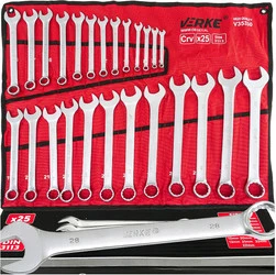 Klucze płaskie-oczkowe 25 el. 6-32mm Verke V35330