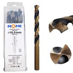Wiertło do metalu 10,5mm Nomi hrc pro do stali tworzyw aluminium drewna