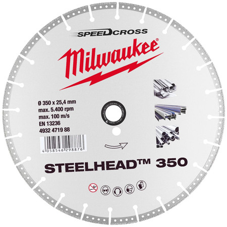 Tarcza steelhead 350x25,4mm Milwaukee 4932471988