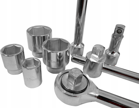 Zestaw kluczy nasadowych 3/4'' 21szt metalowa walizka Verke V39077