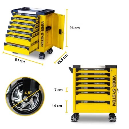 Wózek szafka narzędziowa serwisowa 7-szuflad Viber-System SZN7N