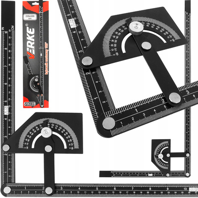 Kątownik kątomierz nastawny 0-180° 230x500mm Verke V06159