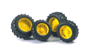 Koła bliźniacze żółte do traktorków z serii 2000 BRUDER 02321