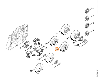 STIHL KOŁO NAPĘDU ŁAŃCUCHA PIŁY 0.325", 8-zębów 1121-640-2005