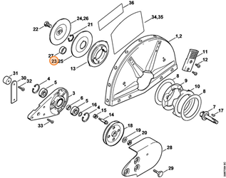 STIHL PODKŁADKA TARCZY PRZECINARKI Ø 103 mm 4201-708-3004