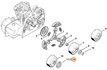 Stihl Koło Łańcuchowe .325  z-7, zębatka 0000-642-1236