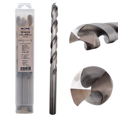 Wiertło do metalu 12x205mm przedłużane Nomi hrc pro long długie din 340