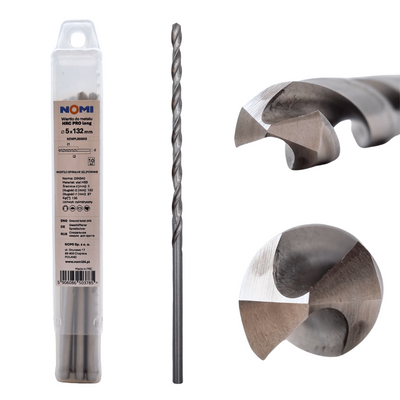 Wiertło do metalu 5x132mm przedłużane Nomi hrc pro long długie din 340