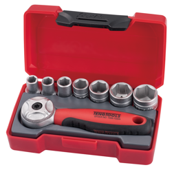 Zestaw narzędzi nasadowych z chwytem kwadratowym 1/4" Teng Tools T1408 269880100